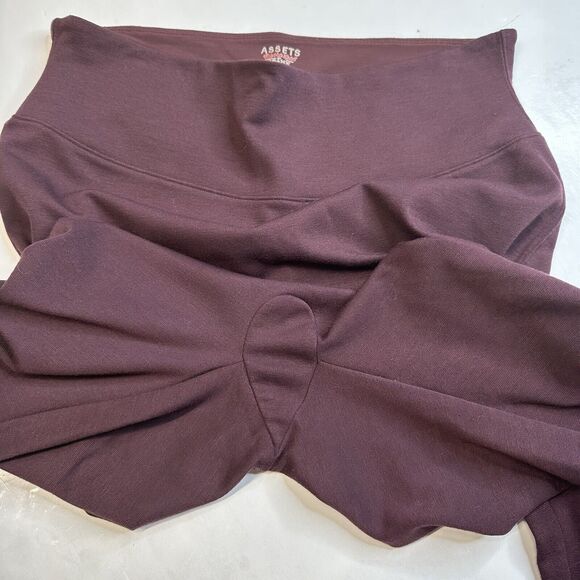 Spanx Leggings Womens XL Red Hot Assets Purple Wine Ponte Pull On Pants Slimming - Picture 13 of 14